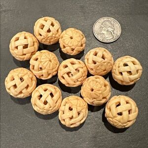 Vintage Carved Beads Bundle